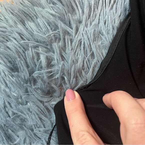 Aidan by Aidan Mattox Black Evening Column Gown Dress Sequins Front Slit Size 4 - Picture 3 of 5